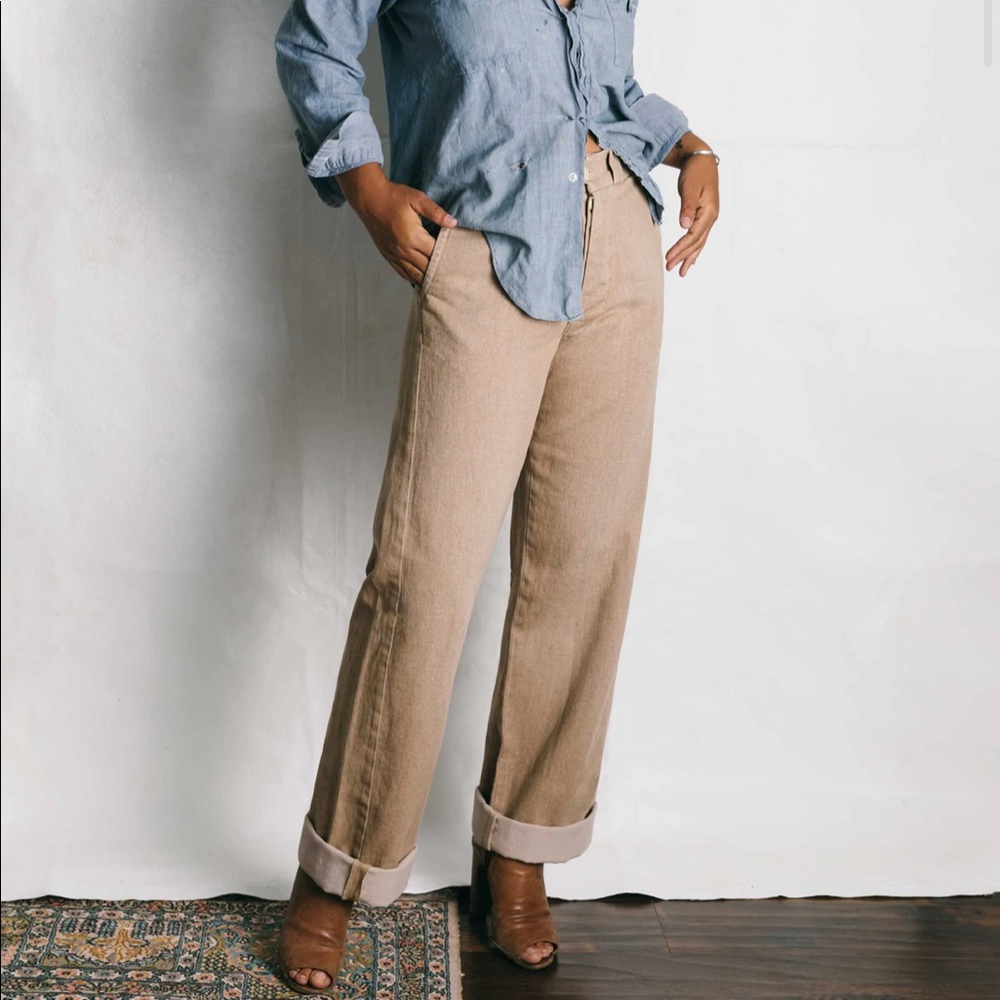 NWT Imogene + Willie Kate Washed Khaki Twill Pant